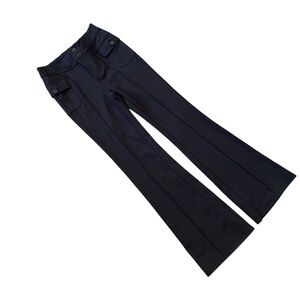 HALARA High Waisted Black Flare Trousers